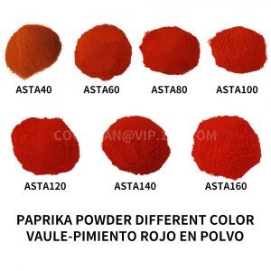Paprika powder kinds of ASTA-Pimiento rojo en polvo Precio en diferentes colores