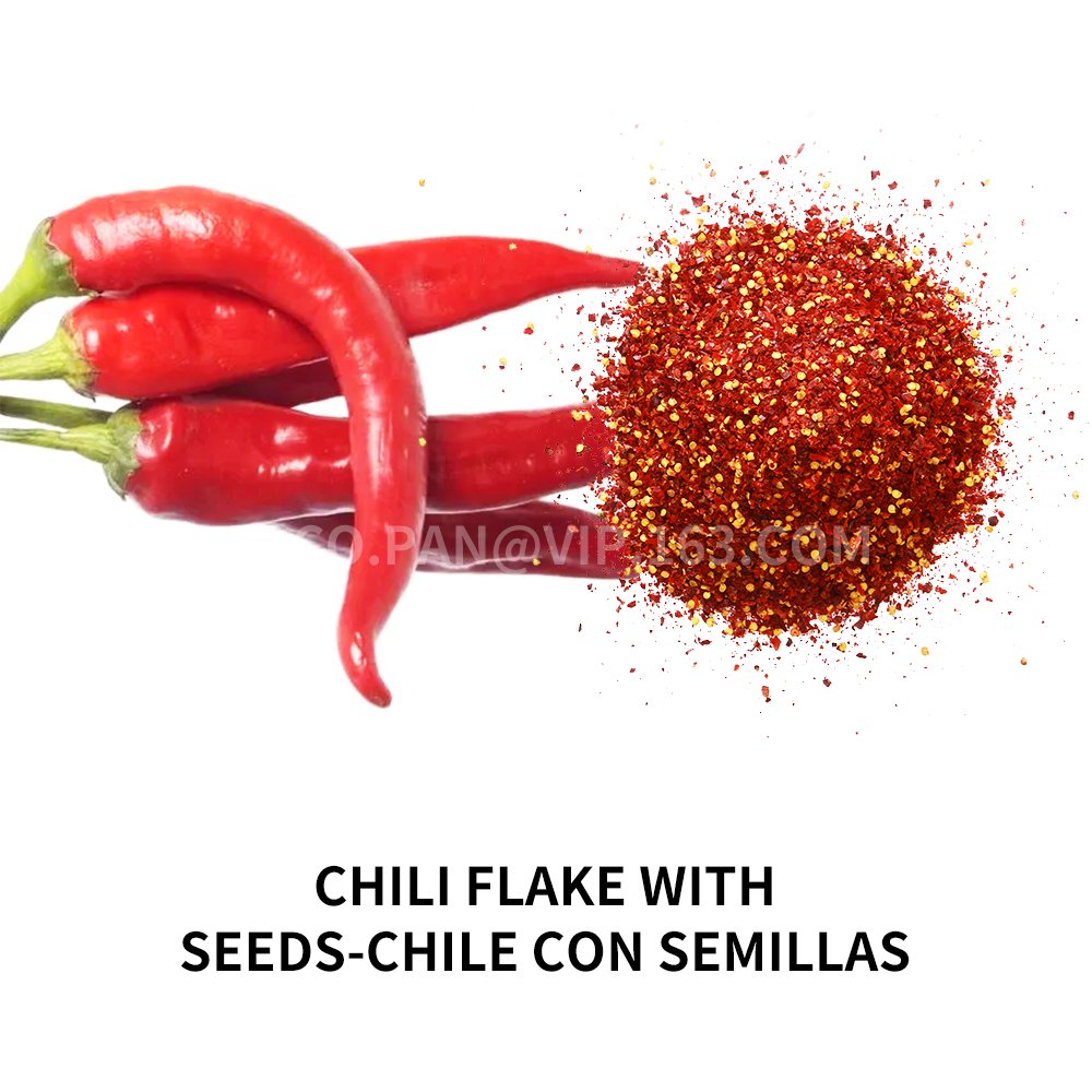 Chili flake with seeds-Chile en rodajas