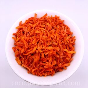 Dried carrot shoestring