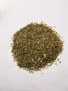 Dried green bell pepper granules