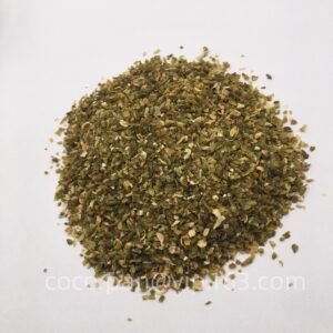Dried green bell pepper granules