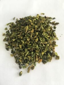 Dehydrated green bell pepper